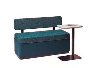 T'S - Upholstered fabric bench with back _ Cider Edition